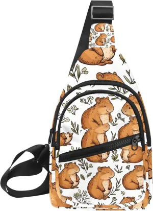Guinea Pigs Sling Bag for Women Men Crossbody Shoulder Tote Blet Bags Backpack Fanny Pack Travel Purse