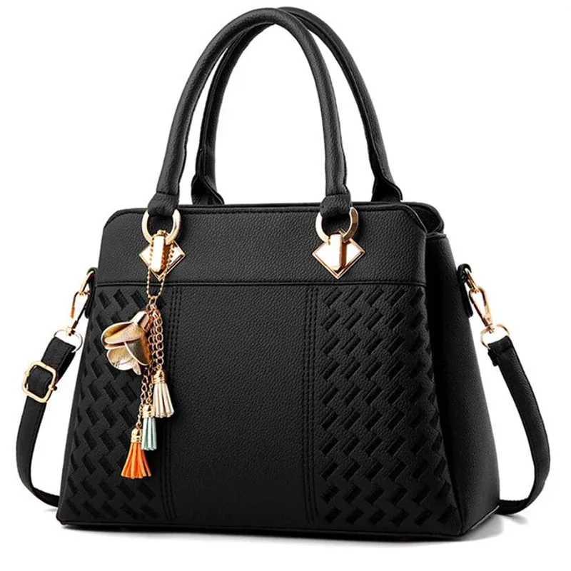 Gusure Luxury Handbag Women Crossbody Bag with tassel hanging Large Capacity Female Shoulder Bags Embroidery Tote Sac A Main