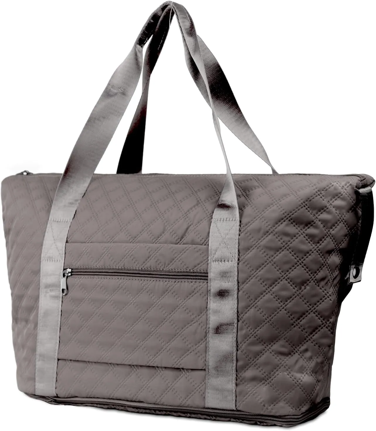 Gym Workout Bags with Wet Pocket for Women Men Expandable Weekender Overnight Tote Bag for Travel Workout Sports Camp Grey