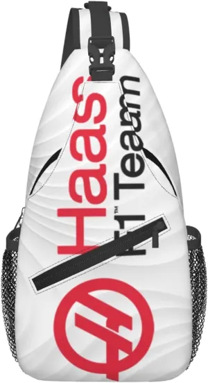 Haas F1 Team Small Crossbody Backpack Sling Bag For Men Women Mini One Shoulder Chest Bags Gym Sport Travel Hiking Daypack