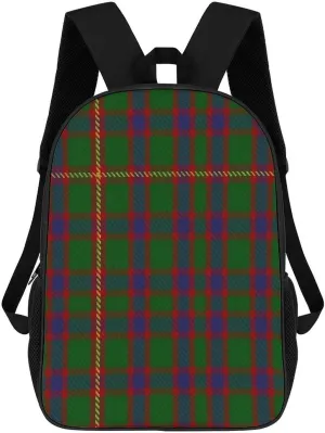 Hall Clan Family Tartan Large Capacity Lightweight Backpack Laptop Bag