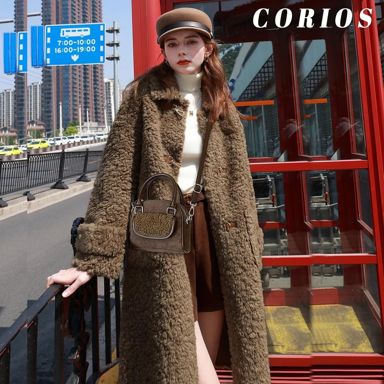 Handbag for Women Shoulder Soft Plush Tote Vintage Crossbody Fluffy Messenger Lightweight Top Handle Velvet