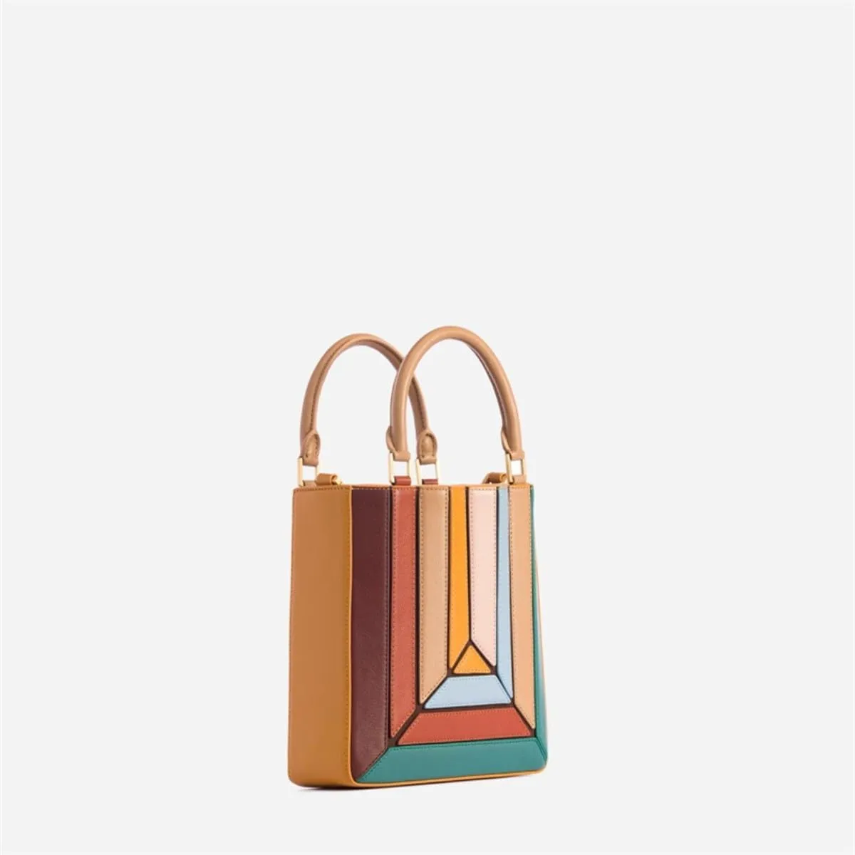 Handbags Women Tote Bag Shoulder bag Multicolor combinations Leather Crossbody Bag Detachable Strap