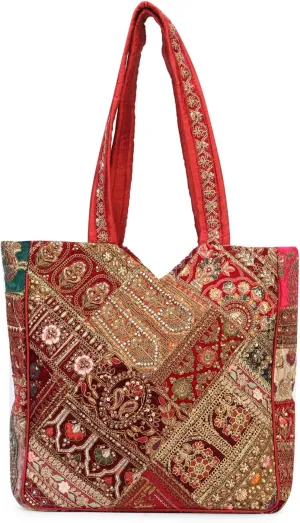Handcrafted Banjara Women's Tote Bag, Antique Banjara Bag For Women