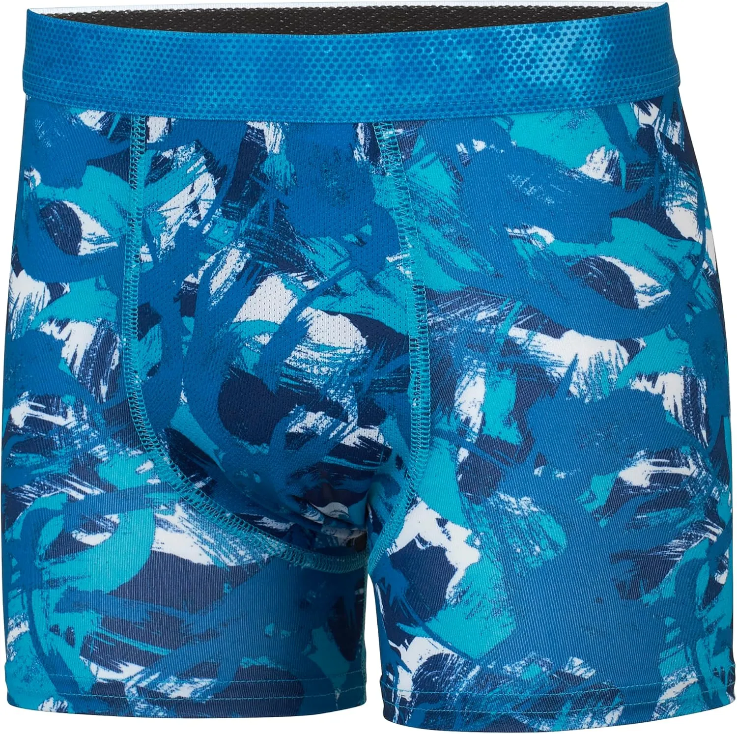 Hanes Boys' Big Performance Tween Boxer Brief Pack, X-Temp Mesh Stretch Underwear, Black, 6-Pack