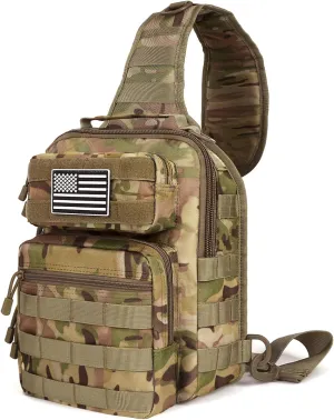 HAOMUK Tactical Sling Bag Backpack Military Rover Shoulder Sling Pack Small EDC Crossbody Chest Bag for Men