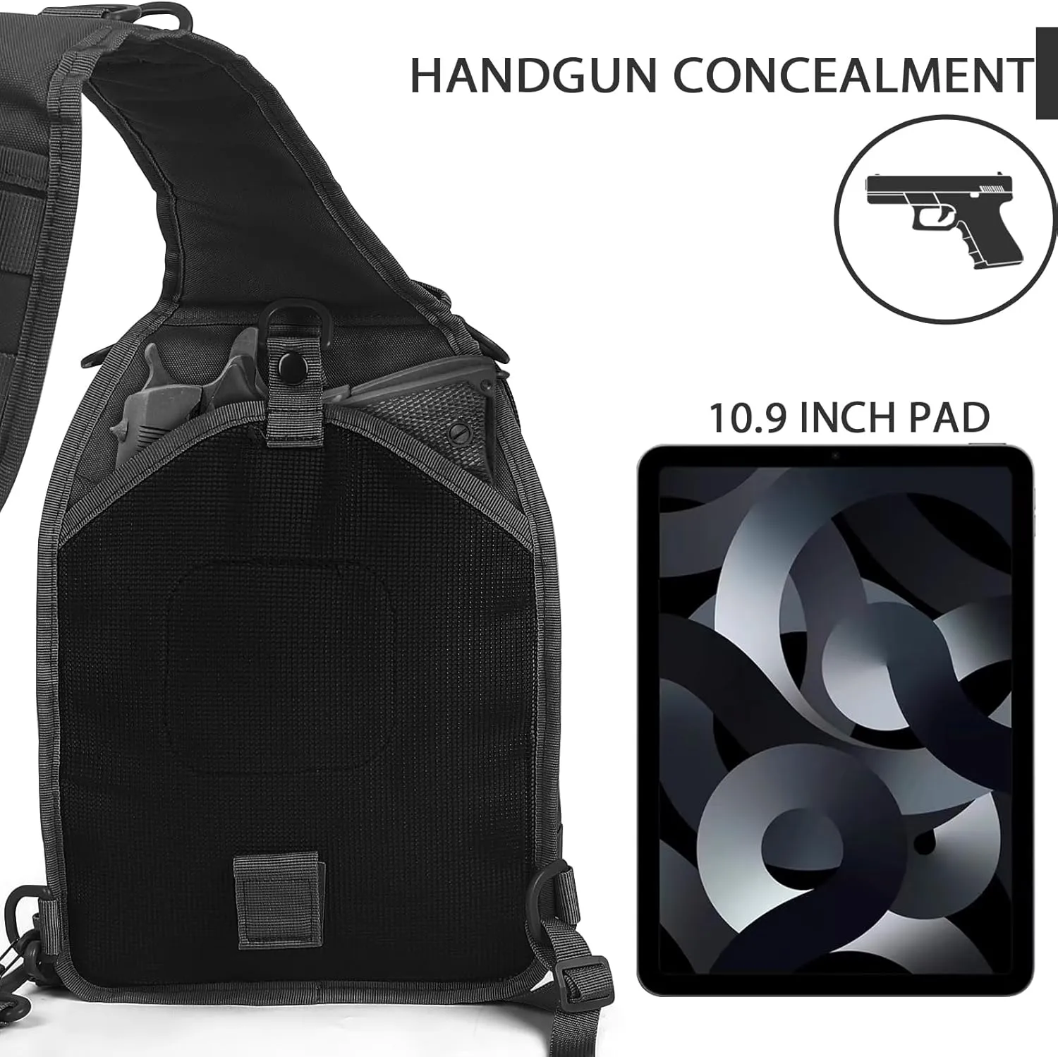 HAOMUK Tactical Sling Bag Backpack Military Rover Shoulder Sling Pack Small EDC Crossbody Chest Bag for Men