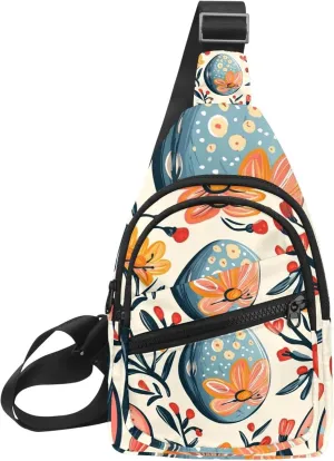 Happy Easter (3) Sling Backpack Bag
