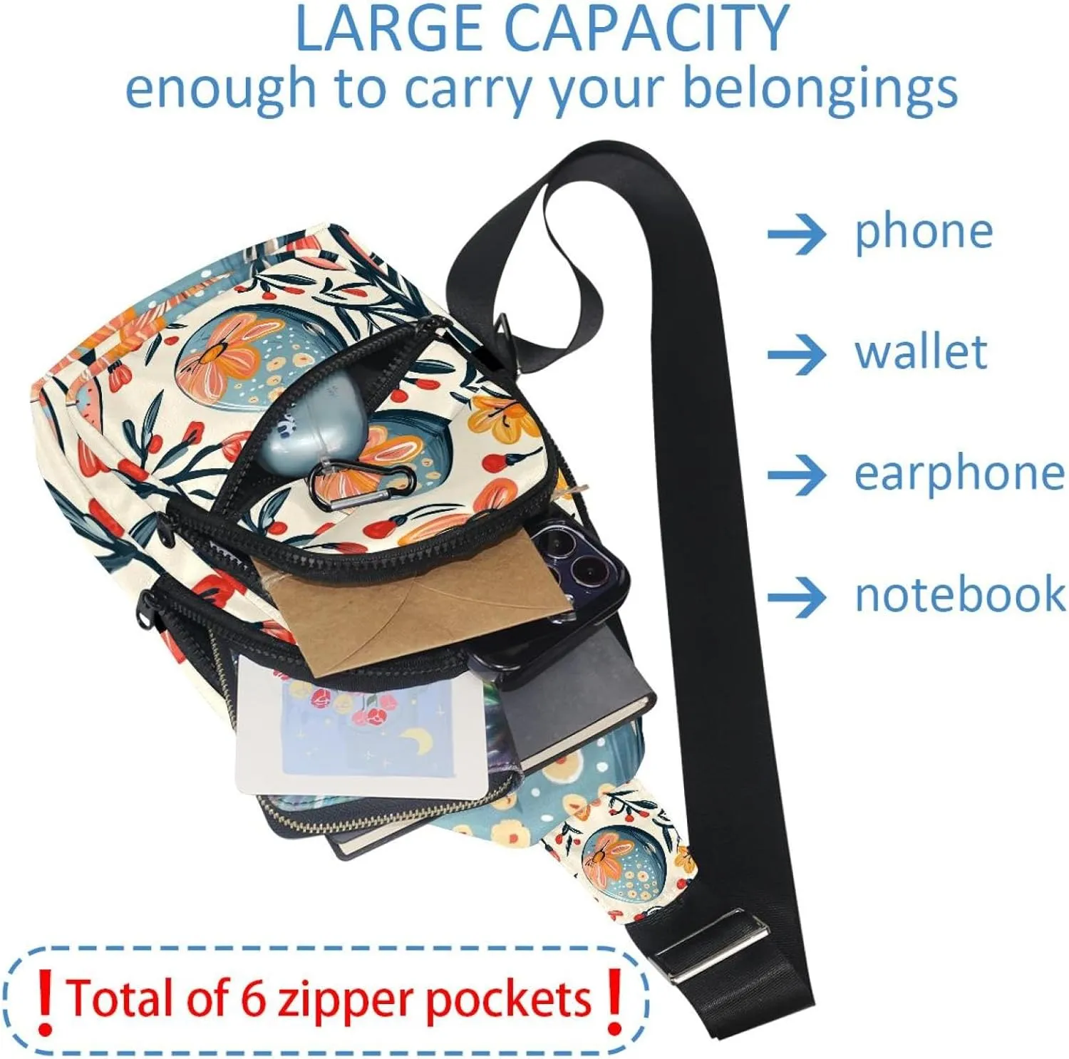Happy Easter (3) Sling Backpack Bag