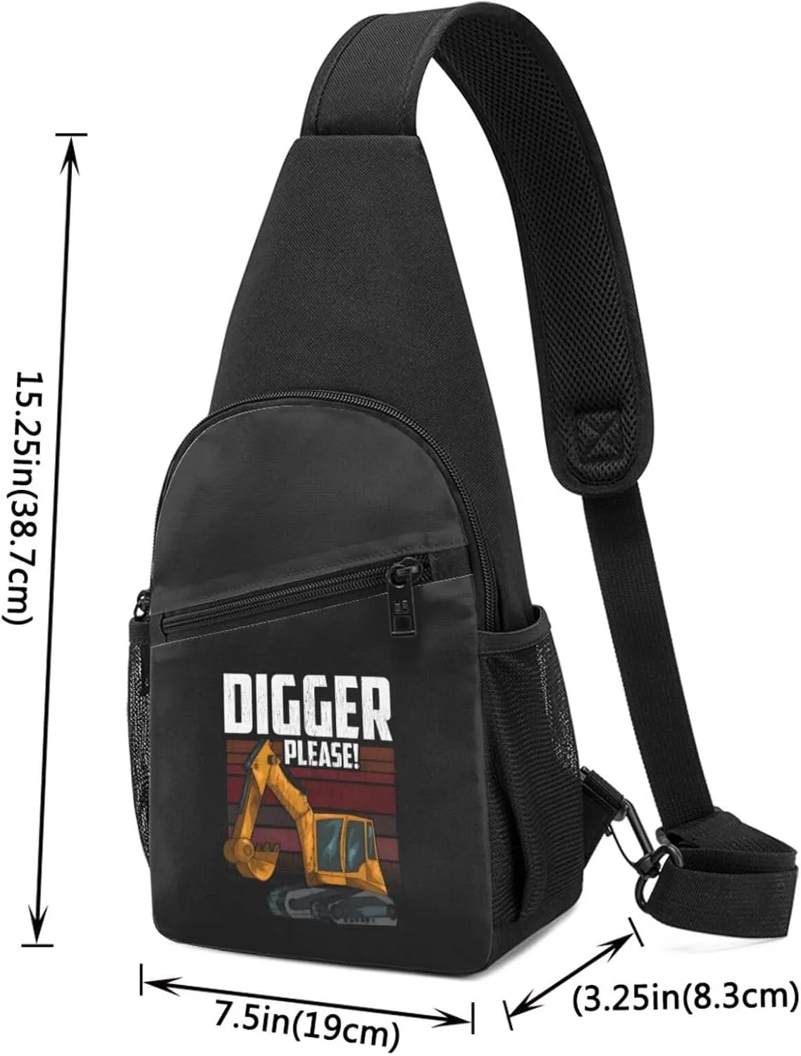 Heavy Equipment Operator Excavator Bulldozer Adjustable Fanny Pack Waist Bag For Travel Sports