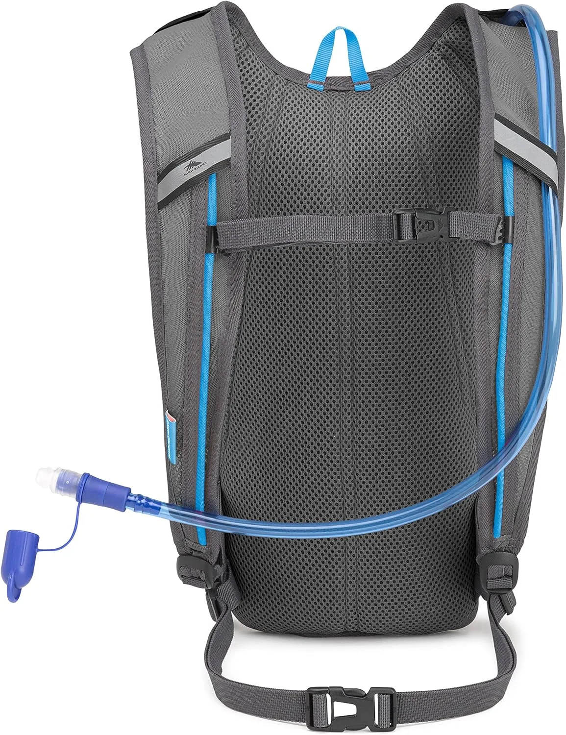 High Sierra HydraHike Hydration Backpack, Lightweight Running Backpack, Cycling, Hiking, for Men, Women & Kids, Black/Slate/Pool, 4L