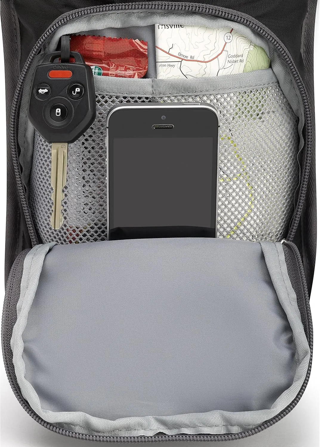 High Sierra HydraHike Hydration Backpack, Lightweight Running Backpack, Cycling, Hiking, for Men, Women & Kids, Black/Slate/Pool, 4L