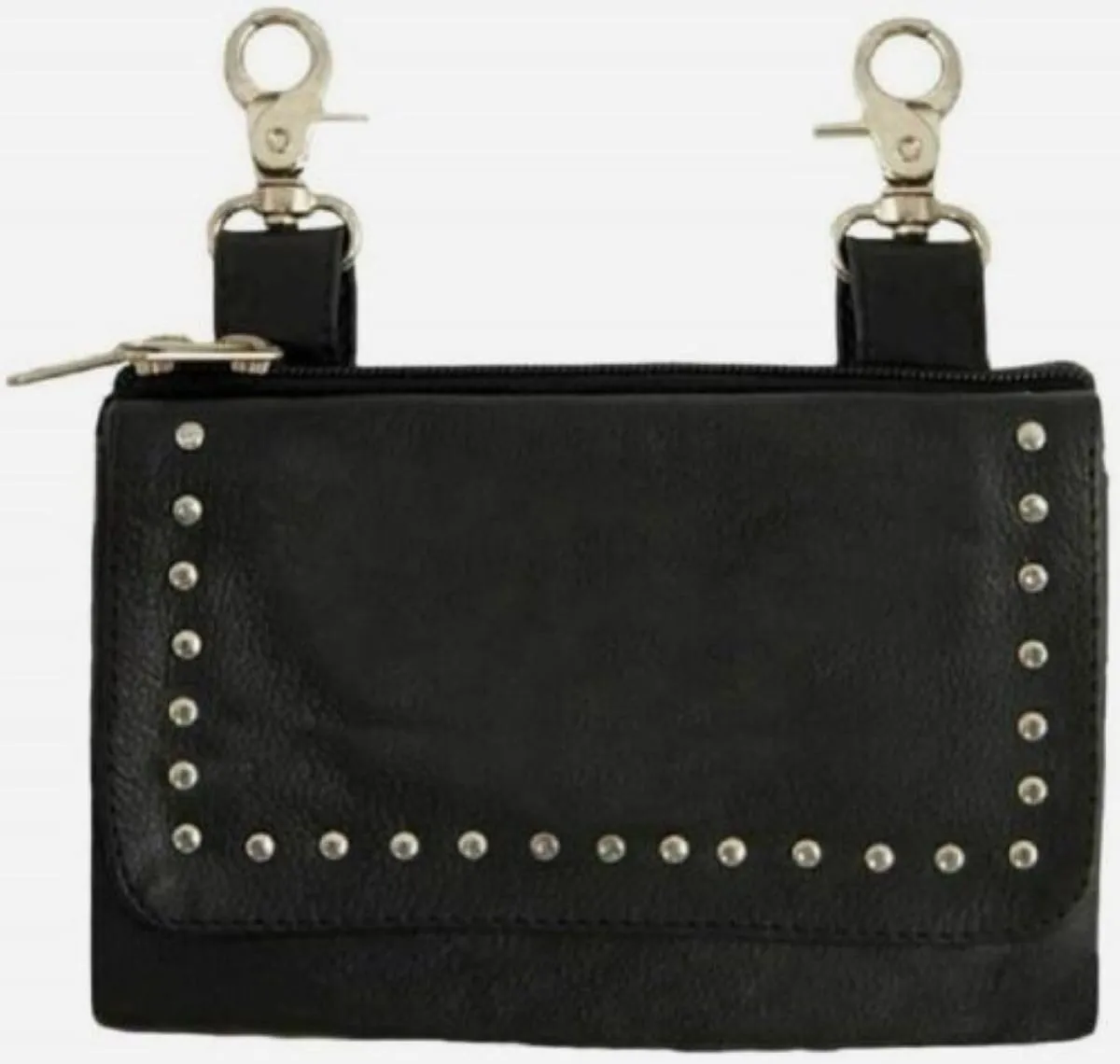 Hip Purse For Women Leather Clipon Purse for Biker Fanny Pack Waist Pack Motorcycle Leg Bag Leather Belt Pouch Crossbody Belt