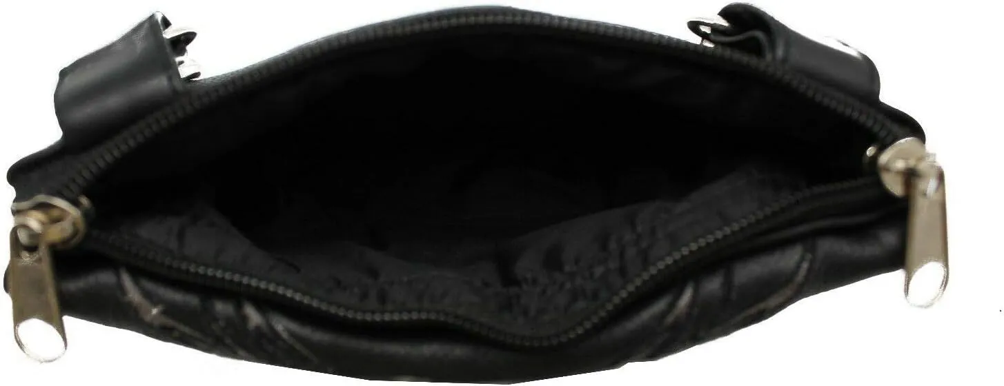 Hip Purse For Women Leather Leg Purse for Biker Red Butterfly Embroidary Fanny Pack Waist Pack Motorcycle Leg Bag Leather Belt Pouch Crossbody Belt