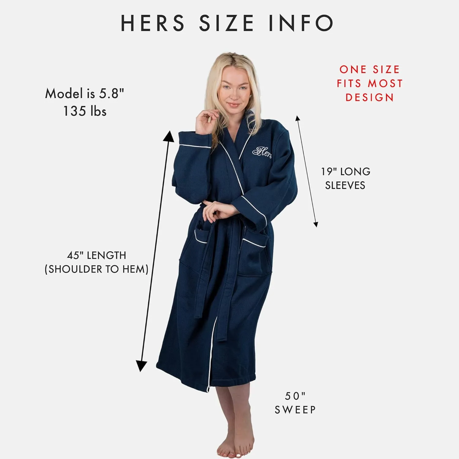 His and Hers Robes Gift Set | Set of 2 His and Her Velour Robes for Couples |Includes a Gift Box