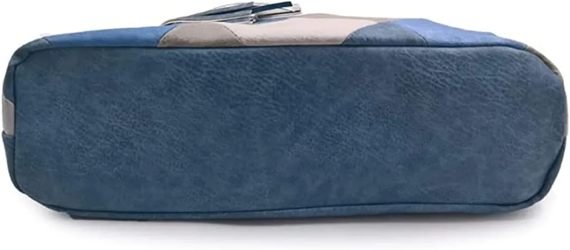 Hobo Bags for Women Patchwork Color Faux Leather Large Purses and Handbags Hobo Purse with Tassel