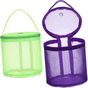 Holibanna 2-Pack Yarn Storage Bags Small Crochet Travel Bag Mesh Yarn Organizers for Knitting Sewing