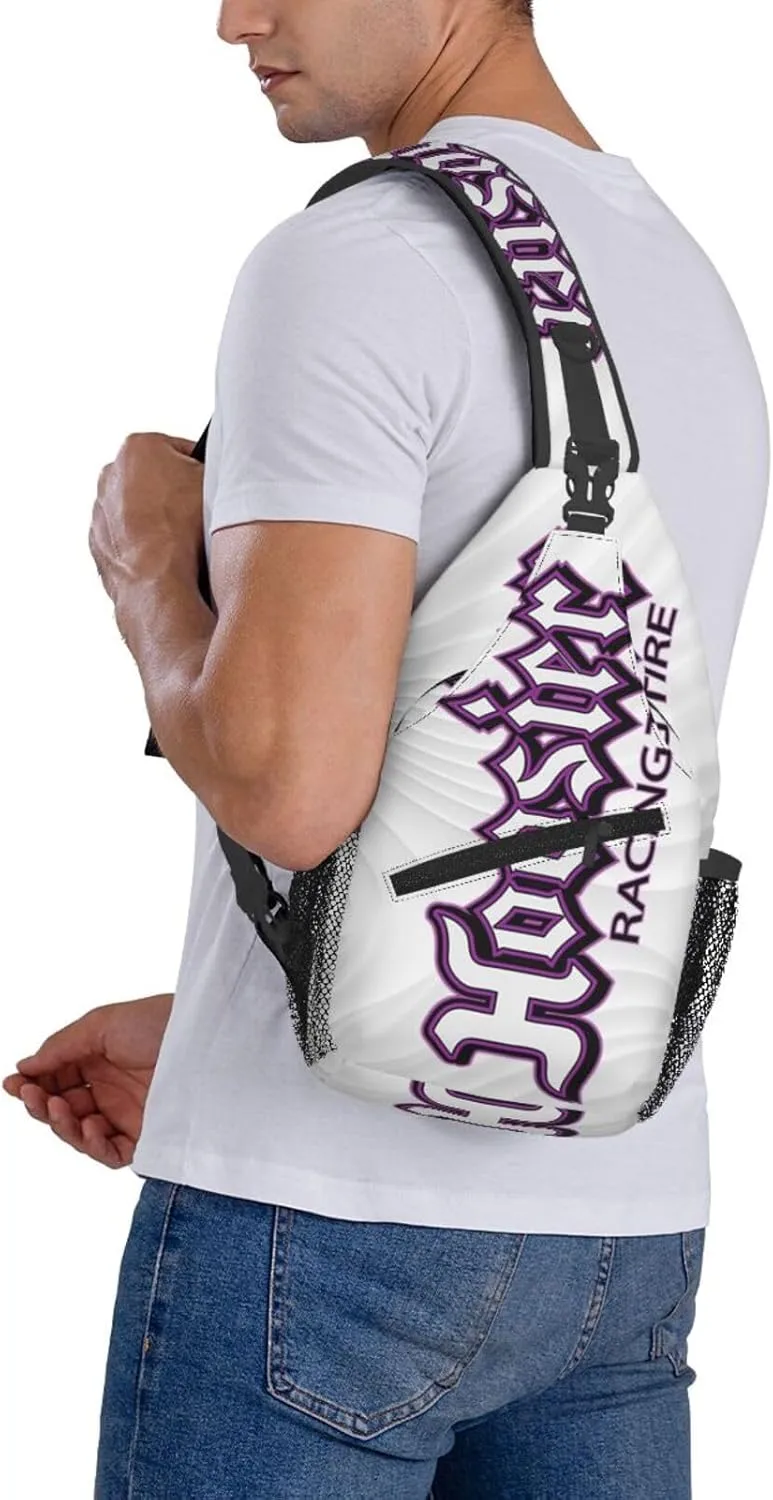 Hoosier Racing Tyre Small Crossbody Backpack Sling Bag For Men Women Mini One Shoulder Chest Bags Gym Sport Travel Hiking Daypack
