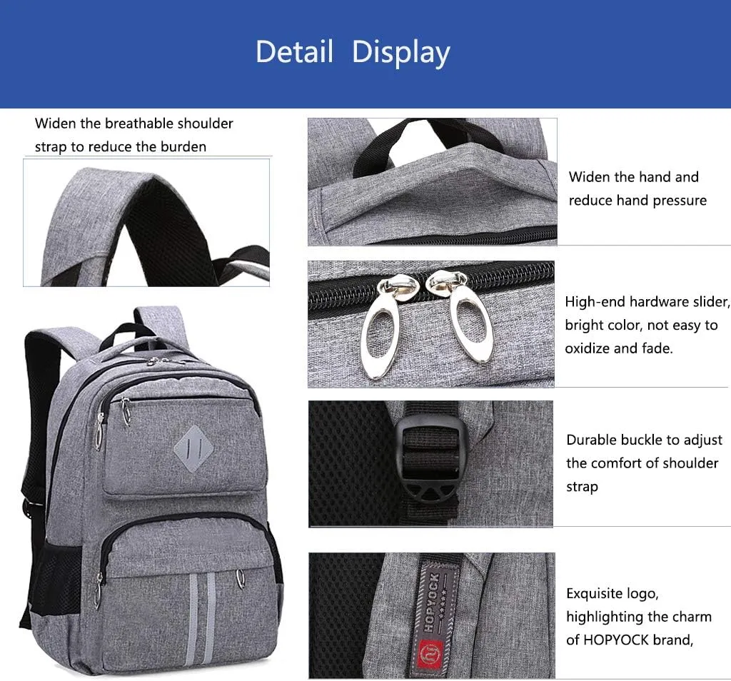 HOPYOCK-Kids Backpacks for Boys and Girls,Multi-Pocket Elementary and Middle School Backpack with Reflective Design,School Bags Fit for 6-16 Years Old