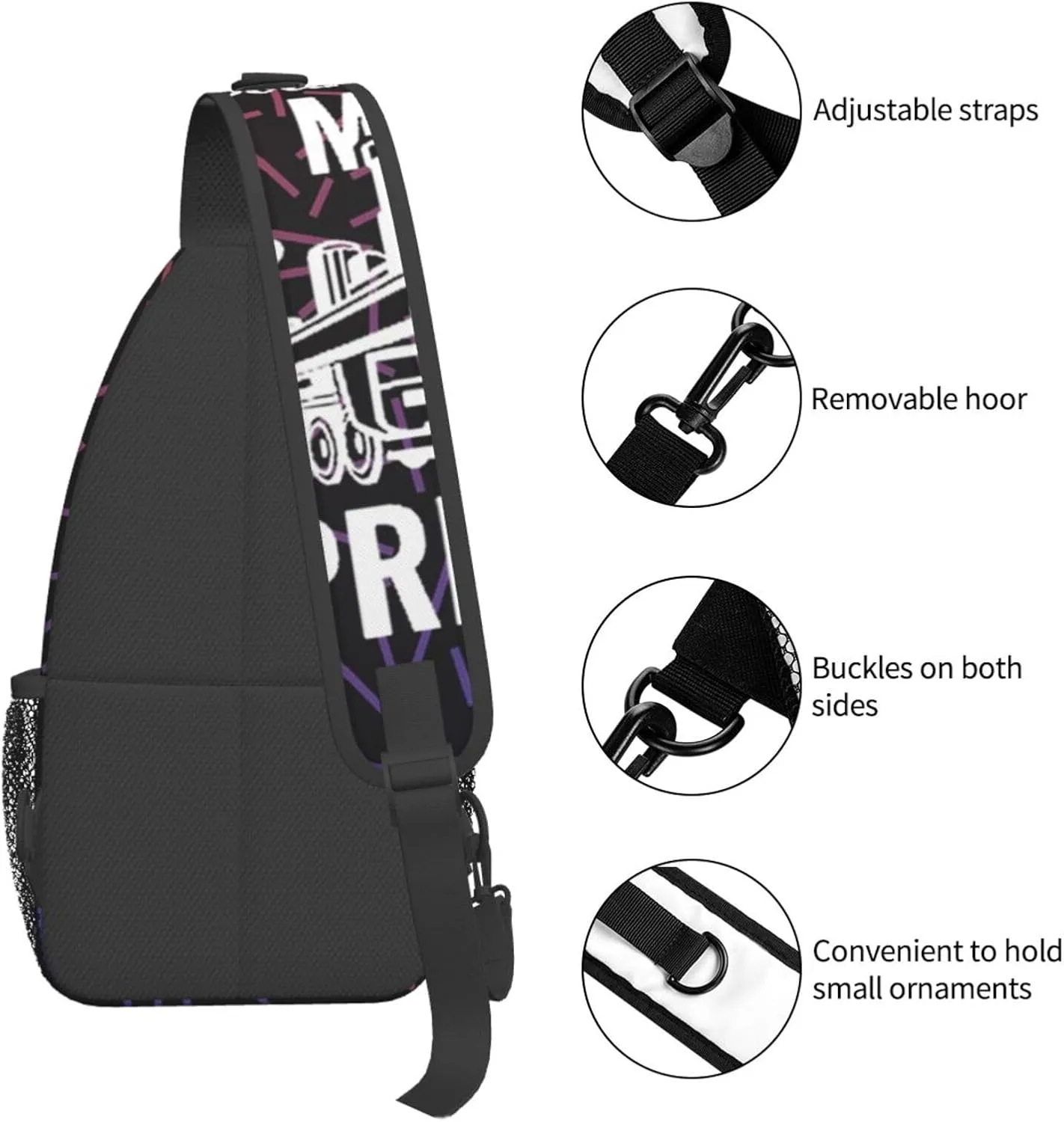 Hot Mess Express Crossbody Backpack For Men Women Sling Shoulder Dachshunds Dog Chest Bag Lightweight One Strap Multipurpose Travel Hiking Daypack