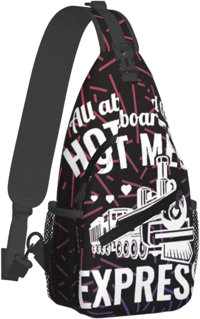 Hot Mess Express Crossbody Backpack For Men Women Sling Shoulder Dachshunds Dog Chest Bag Lightweight One Strap Multipurpose Travel Hiking Daypack