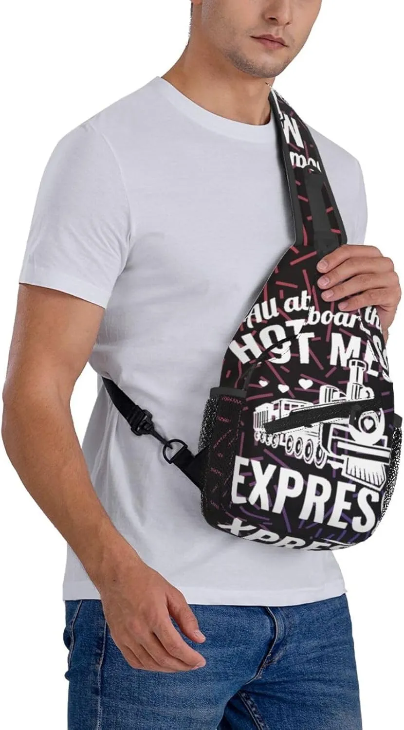 Hot Mess Express Crossbody Backpack For Men Women Sling Shoulder Dachshunds Dog Chest Bag Lightweight One Strap Multipurpose Travel Hiking Daypack