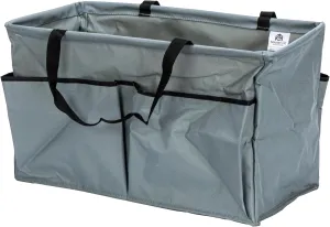 Household Essentials Krush Container All-Purpose Utility Tote, Water-Resistant Vinyl Lining with Pockets, Grey