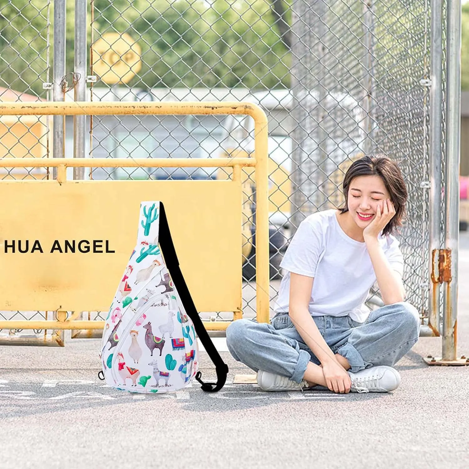 HUA ANGEL Crossbody Sling Bag for Men & Women Lightweight Waterproof Chest Shoulder Bag for Travel Hiking & Everyday Use