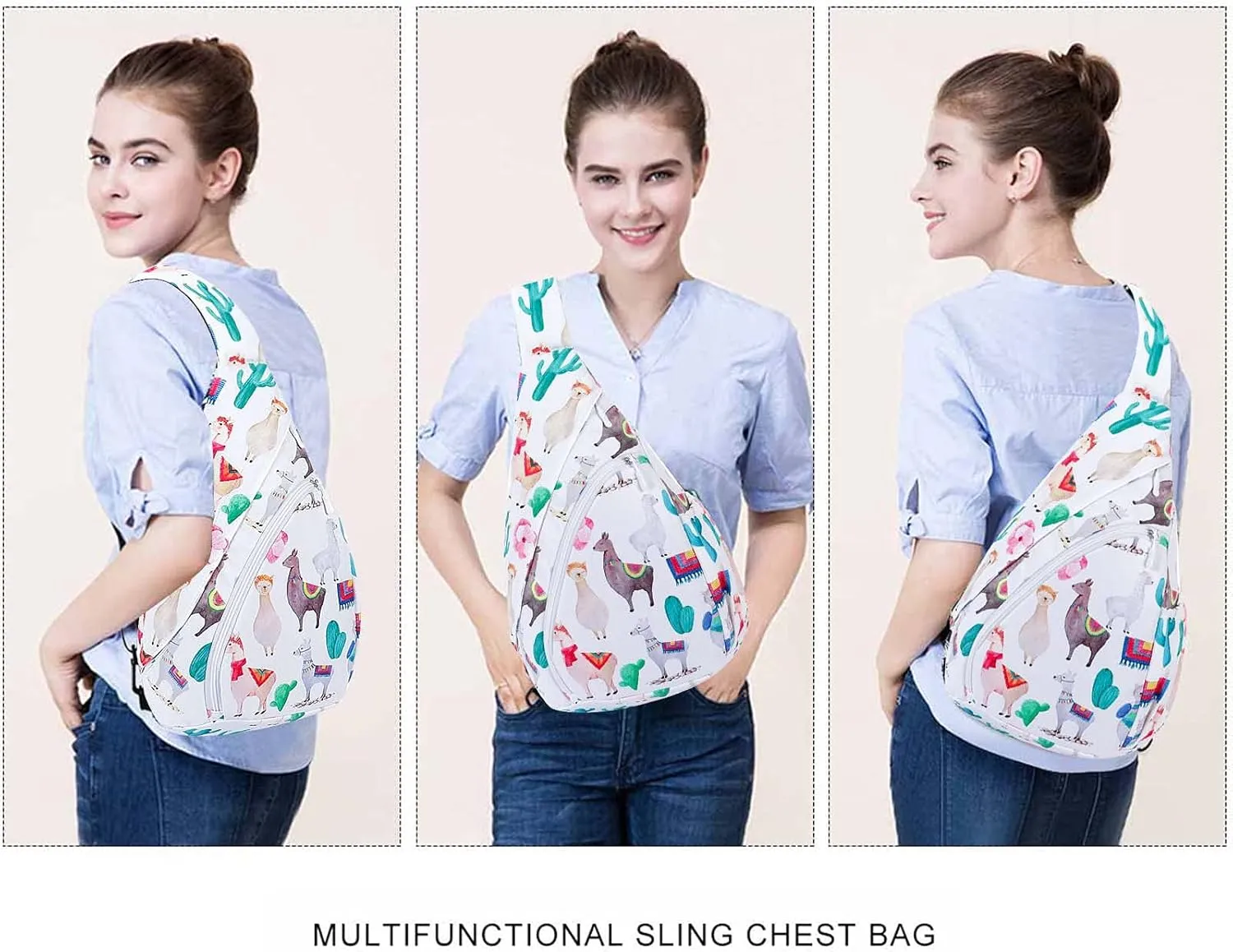 HUA ANGEL Crossbody Sling Bag for Men & Women Lightweight Waterproof Chest Shoulder Bag for Travel Hiking & Everyday Use