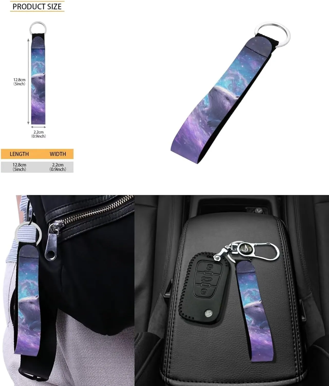 HUGS IDEA Galaxy Capybara Backpack for Children 4-in-1 School Bag Set with Lunch Box & Keychain Large Capacity Bookbag for Elementary Middle School 17 Inch Children Backpacks for Girls