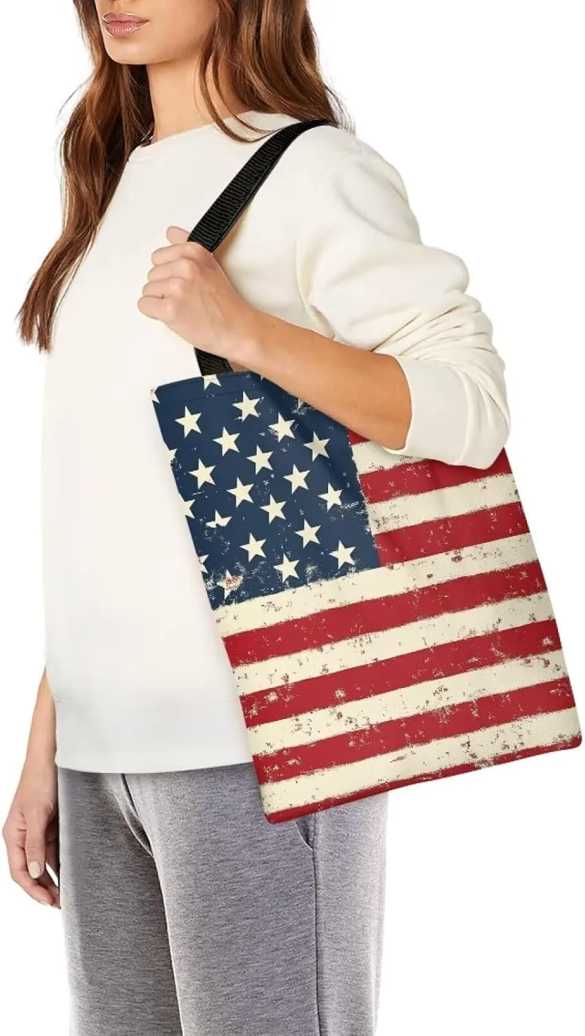 HUGS IDEA Piano Music Notes Linen Tote Bag Fashion Shoulder Bag for Women Girl