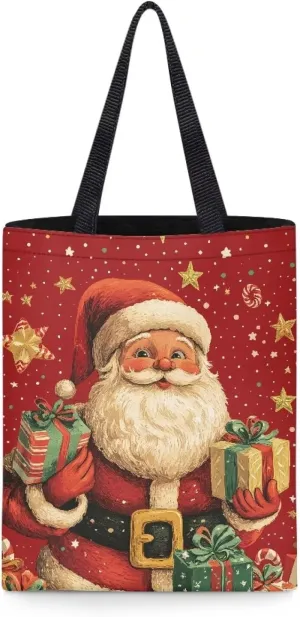 HUGS IDEA Piano Music Notes Linen Tote Bag Fashion Shoulder Bag for Women Girl
