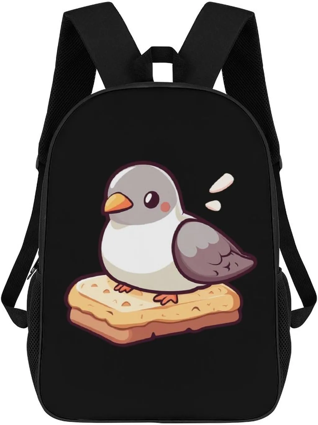 Hungry Pigeons 17 Inches Travel Backpacks Funny Shoulder Bag Lightweight Daypack