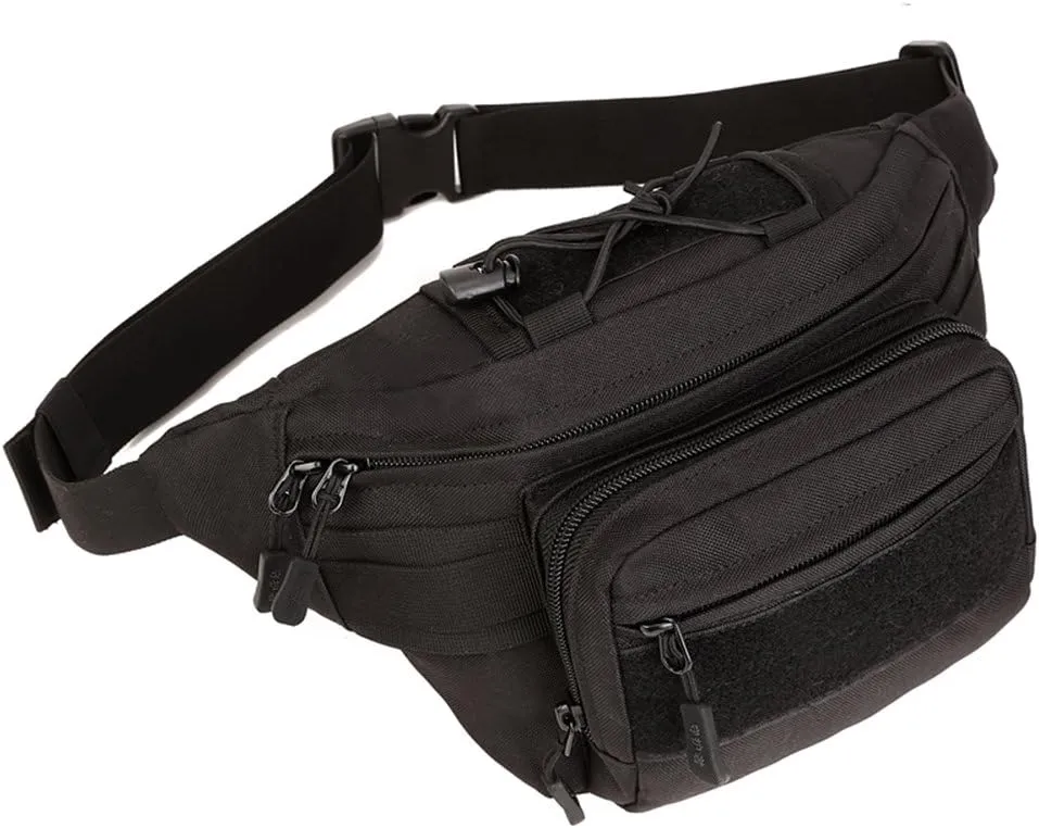 Huntvp Military Fanny Pack Tactical Waist Bag Pack Water-resistant Hip Belt Bag Pouch for Hiking Climbing Bumbag