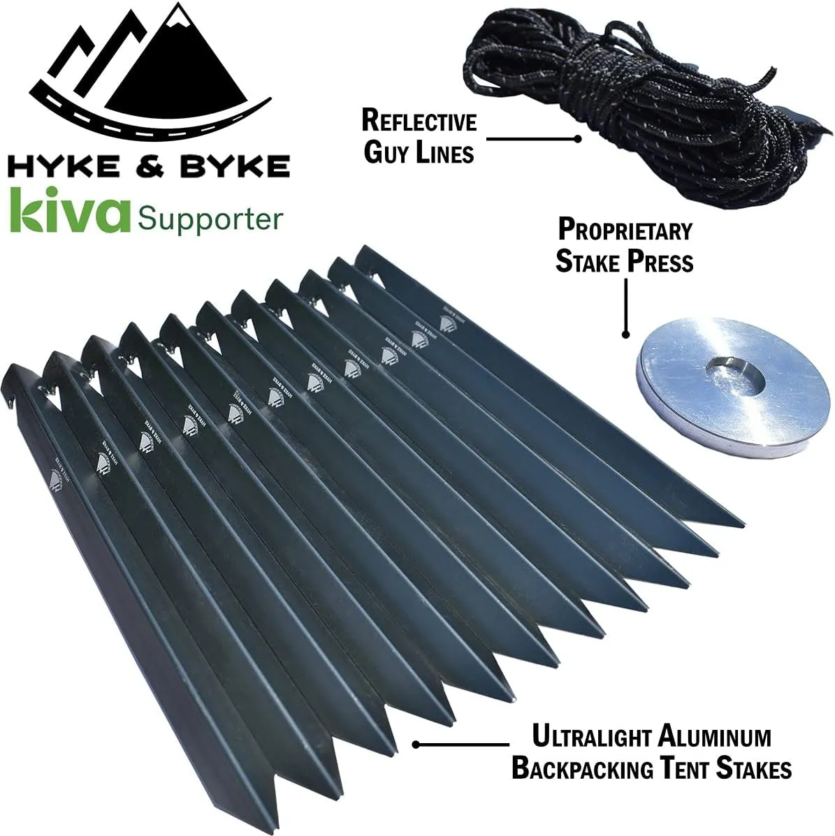 Hyke & Byke Yosemite Hiking & Backpacking Tent - 3 Season Ultralight, Waterproof Tent for Camping w/Rain Fly and Footprint - 2 Person - Lime Green