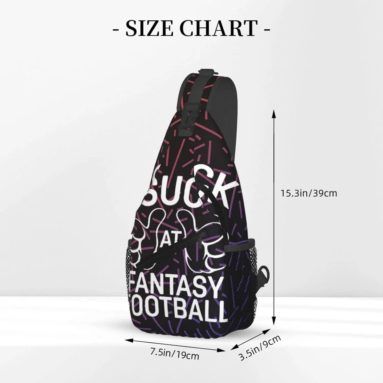 I-Suck-At-Fantasy-Football Small Crossbody Backpack Sling Bag For Men Women Mini One Shoulder Chest Bags Gym Sport Travel Hiking Daypack