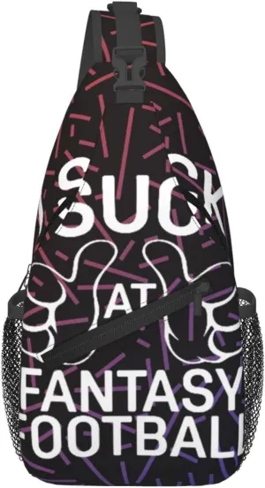 I-Suck-At-Fantasy-Football Small Crossbody Backpack Sling Bag For Men Women Mini One Shoulder Chest Bags Gym Sport Travel Hiking Daypack