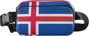 Iceland Flag Women Fanny Packs Belt Bag Hip Pack Waterproof Flower Cross Body Waist Purse
