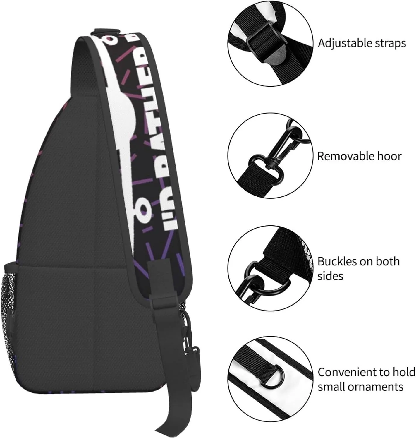 I'D Rather Be Flying Aviation Pilot Small Crossbody Backpack Sling Bag For Men Women Mini One Shoulder Chest Bags Gym Sport Travel Hiking Daypack