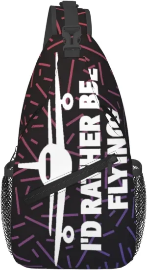 I'D Rather Be Flying Aviation Pilot Small Crossbody Backpack Sling Bag For Men Women Mini One Shoulder Chest Bags Gym Sport Travel Hiking Daypack