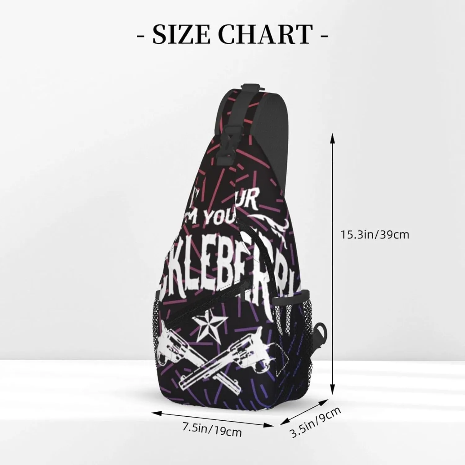 I'M Your Huckleberry- Crossbody For Men Women Sling Chest Bag Shoulder Bag Lightweight One Strap Backpack Multipurpose Travel Hiking Daypack