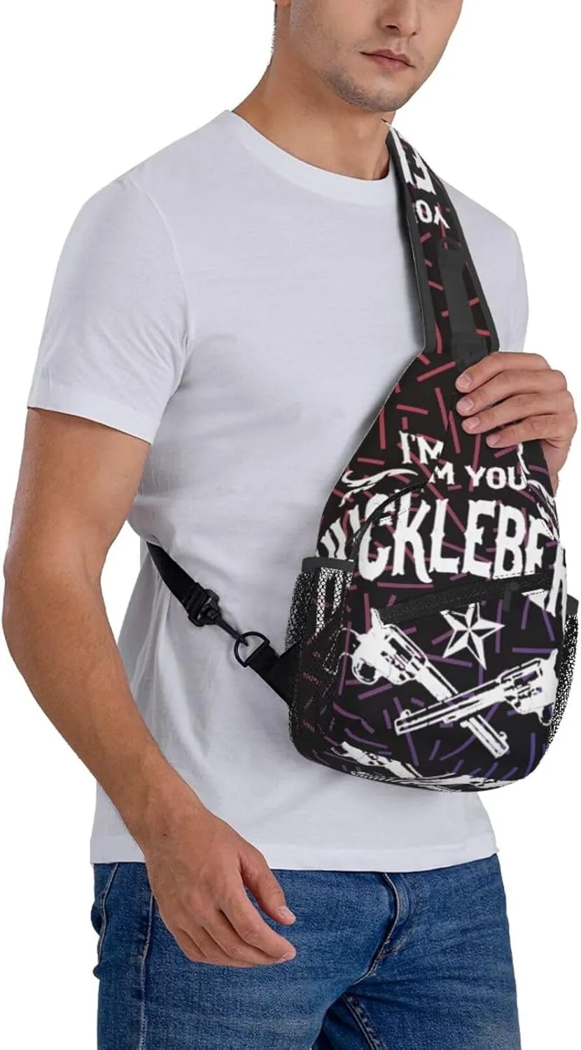 I'M Your Huckleberry- Crossbody For Men Women Sling Chest Bag Shoulder Bag Lightweight One Strap Backpack Multipurpose Travel Hiking Daypack