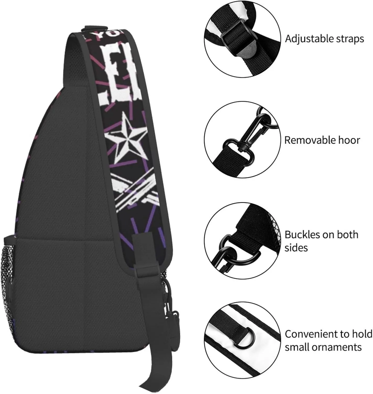 I'M Your Huckleberry- Crossbody For Men Women Sling Chest Bag Shoulder Bag Lightweight One Strap Backpack Multipurpose Travel Hiking Daypack