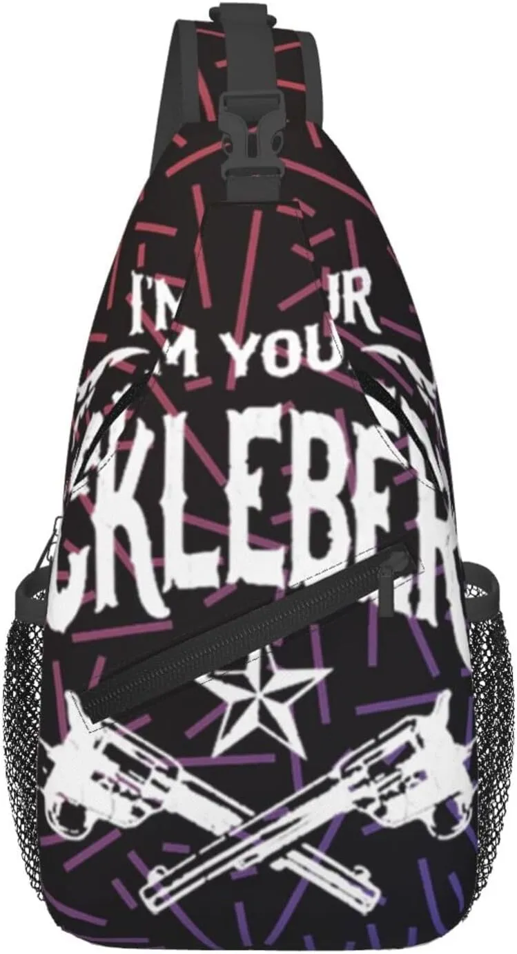 I'M Your Huckleberry- Crossbody For Men Women Sling Chest Bag Shoulder Bag Lightweight One Strap Backpack Multipurpose Travel Hiking Daypack