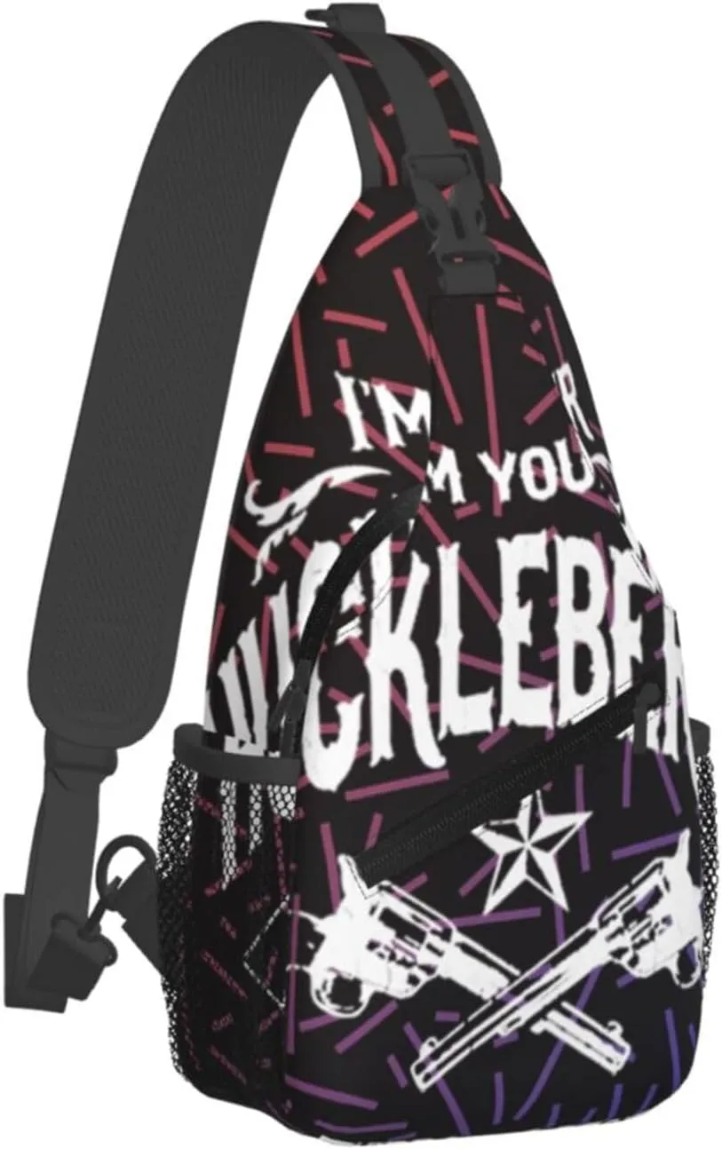 I'M Your Huckleberry- Crossbody For Men Women Sling Chest Bag Shoulder Bag Lightweight One Strap Backpack Multipurpose Travel Hiking Daypack