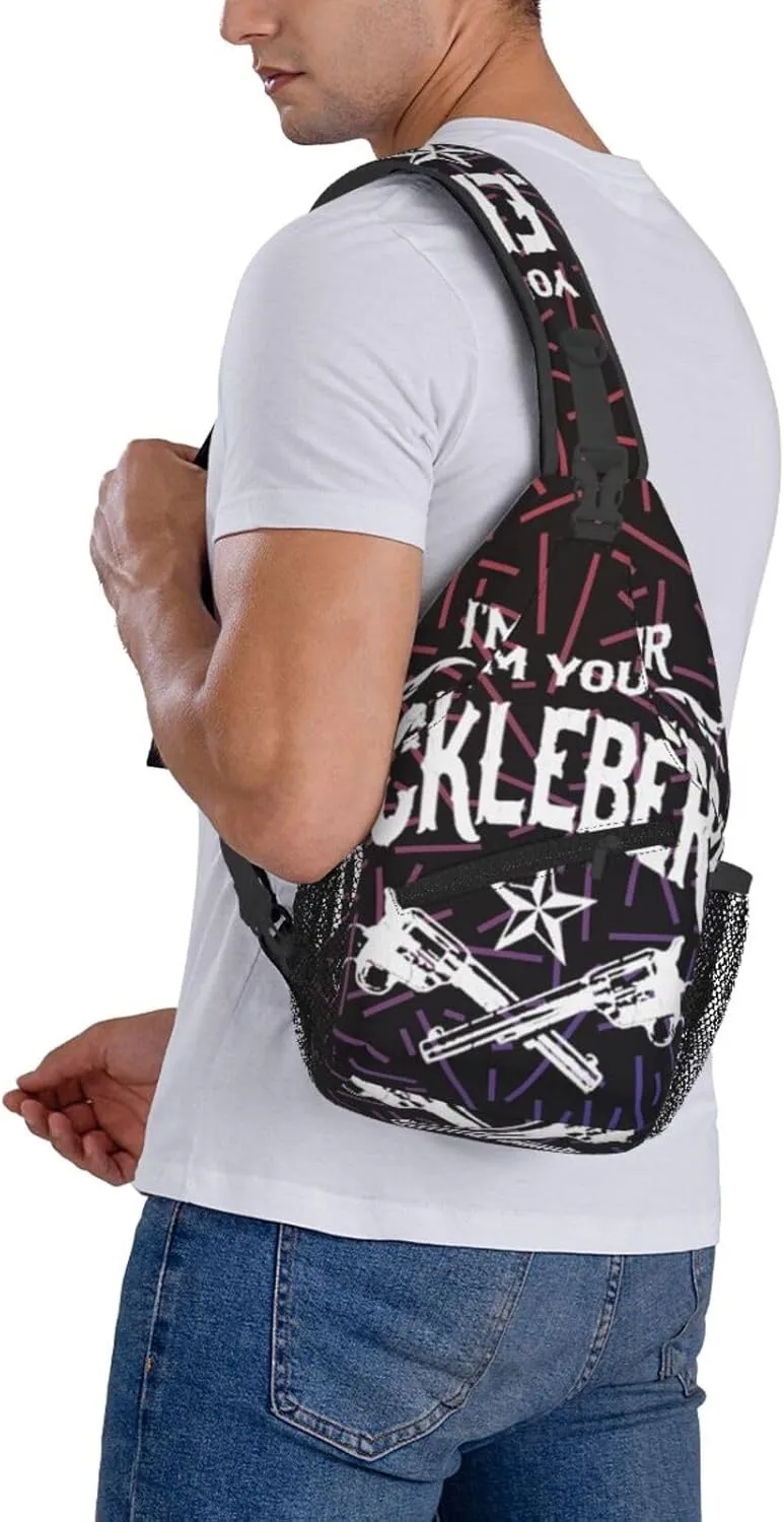 I'M Your Huckleberry- Crossbody For Men Women Sling Chest Bag Shoulder Bag Lightweight One Strap Backpack Multipurpose Travel Hiking Daypack