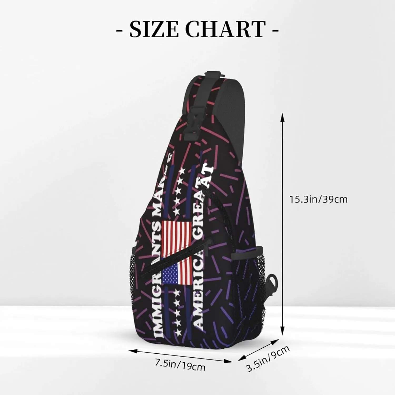 Immigrants Make America Great Small Crossbody Backpack Sling Bag For Men Women Mini One Shoulder Chest Bags Gym Sport Travel Hiking Daypack