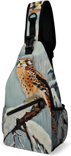 In Snowscape Kestrel Sling Backpack Crossbody Chest Bag Print Shoulder Bag Travel Daypack for Sports Running Hiking