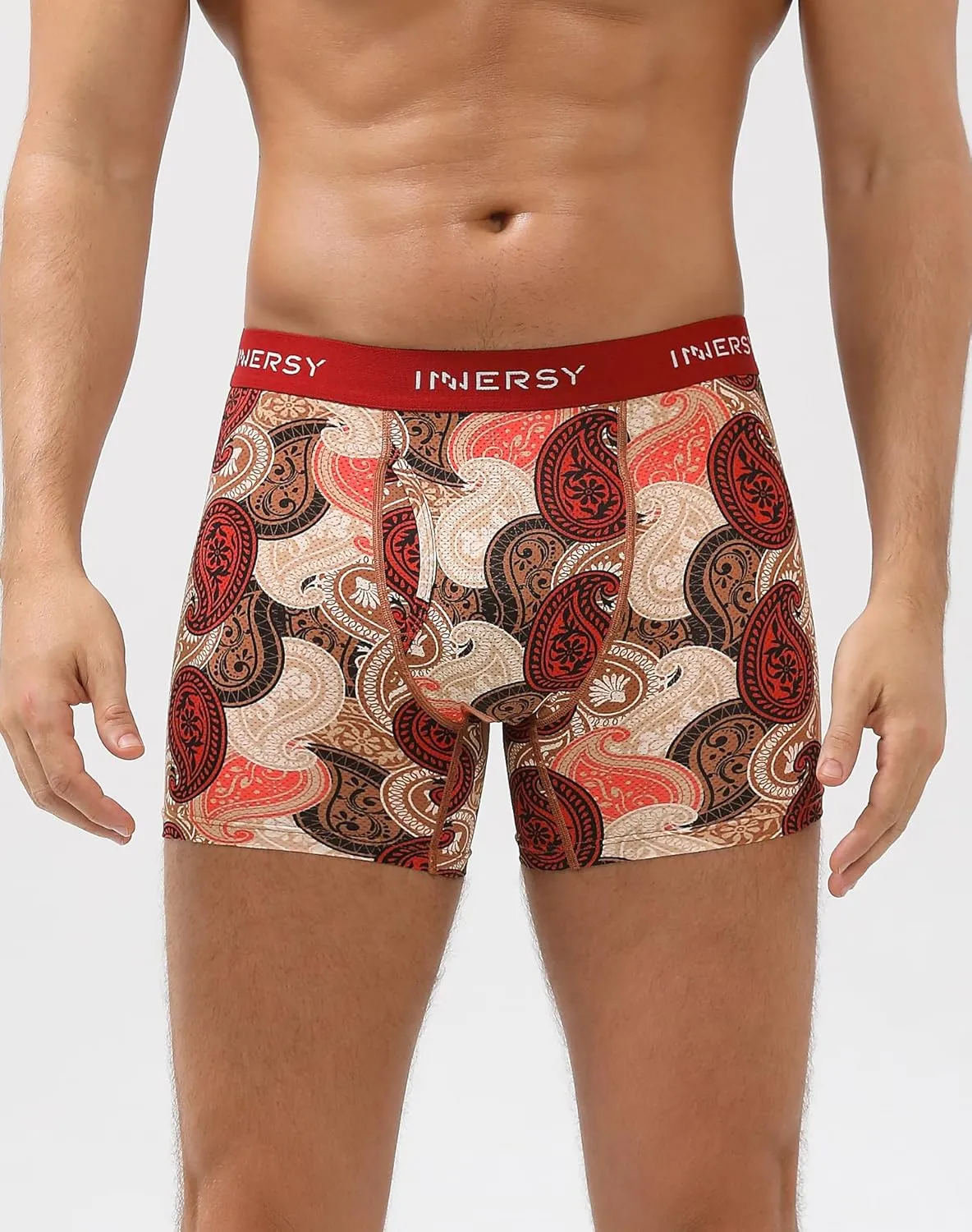 INNERSY Men's Breathable Mesh Boxer Briefs Cooling Moisture Wicking Underwear for Summer 4-Pack