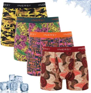 INNERSY Men's Breathable Mesh Boxer Briefs Cooling Moisture Wicking Underwear for Summer 4-Pack